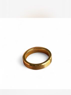 Gold Tungsten Carbide Wedding Band Ring